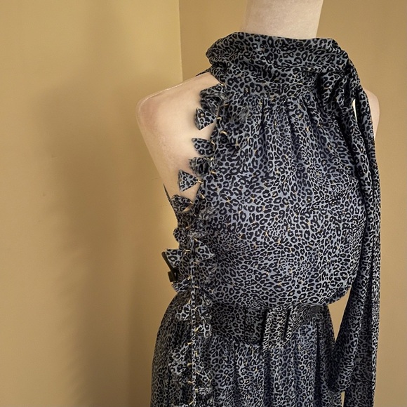 Sachin & Babi Cheetah Sky Blue Midnight Maxi Dress - Picture 5 of 16